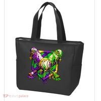 Mardi Gras Baseball Bat Ice Cream Drip Tote Bag thumb 3