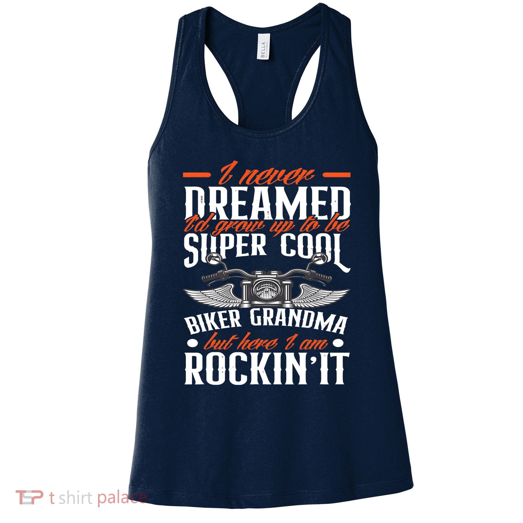 Motorcycle Grandma Biker Grandmother Funny Motorcycle Women's Tank Top
