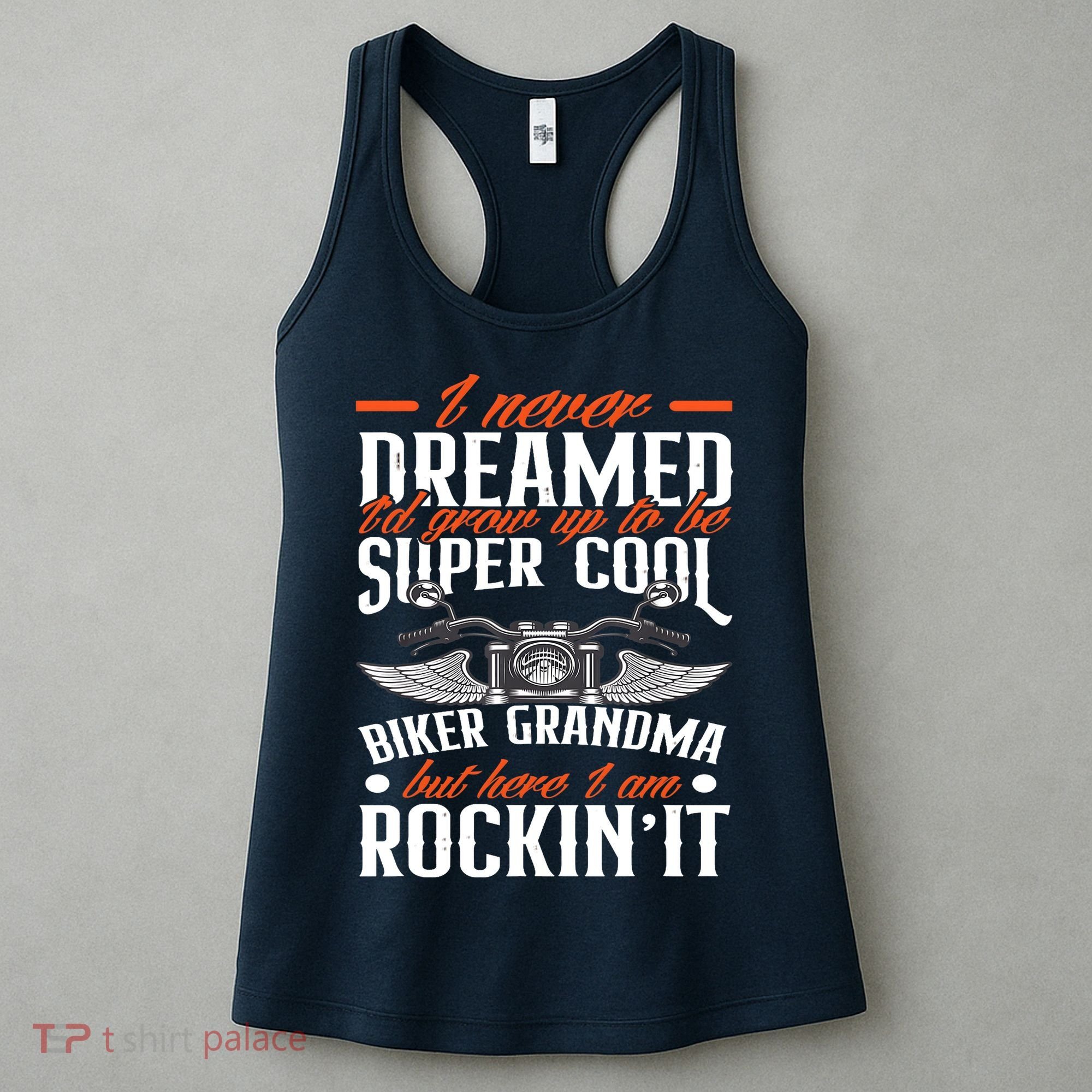 Motorcycle Grandma Biker Grandmother Funny Motorcycle Women's Tank Top