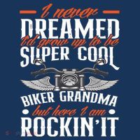 Motorcycle Grandma Biker Grandmother Funny Motorcycle Baby Bodysuit thumb 2