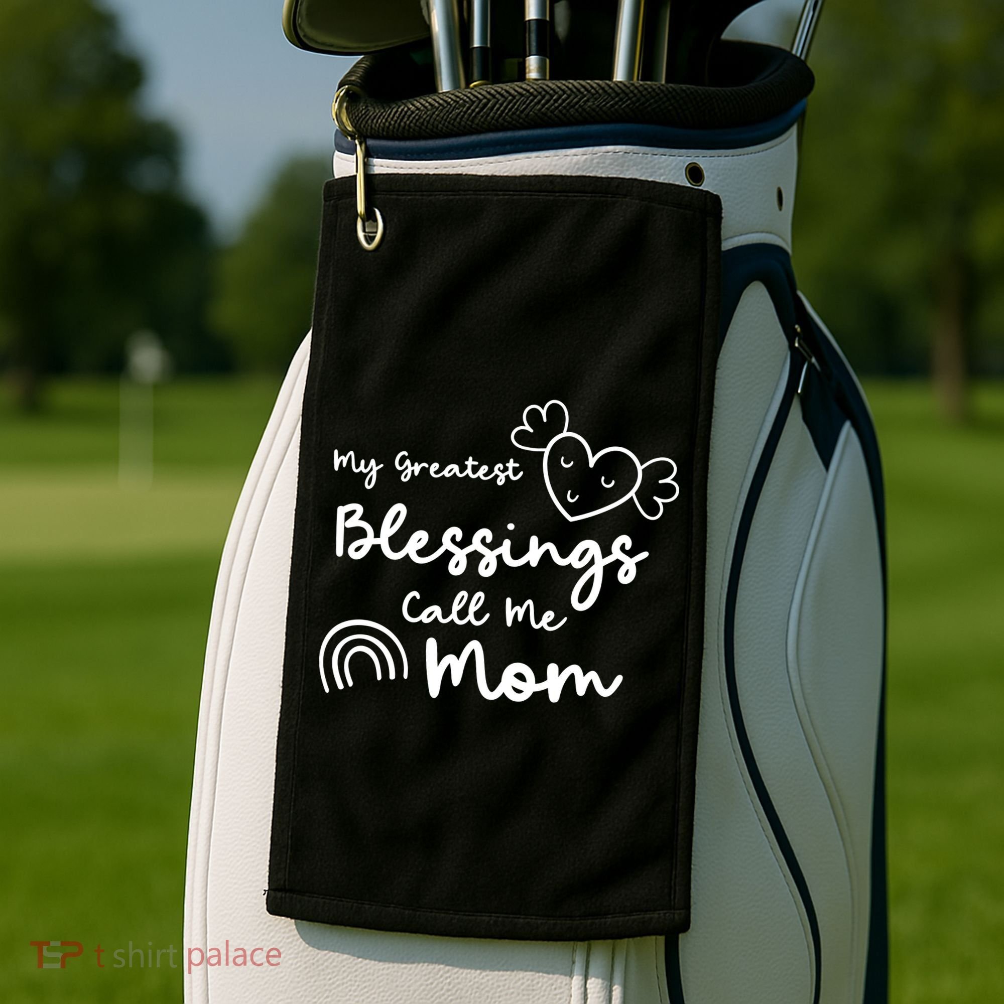My Greatest Blessing Call Me Mom Cute Gift Golf Towel