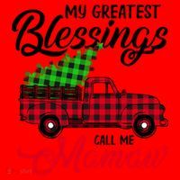 My Greatest Blessings Call Me Mamaw Xmas Funny Gift Christmas Cool Gift Santa Hat thumb 1