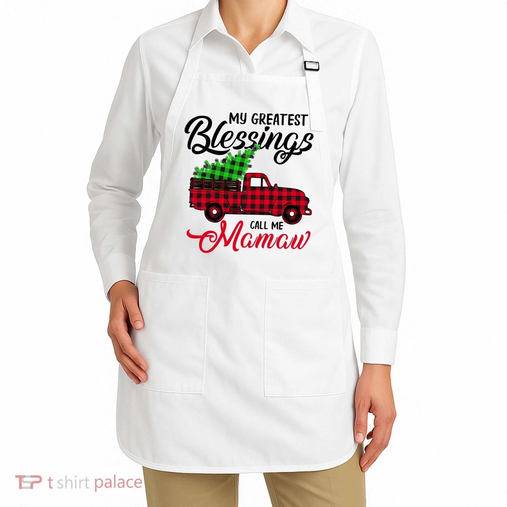 My Greatest Blessings Call Me Mamaw Xmas Funny Gift Christmas Cool Gift Apron
