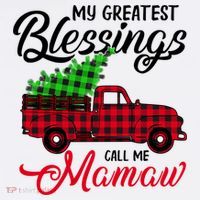 My Greatest Blessings Call Me Mamaw Xmas Funny Gift Christmas Cool Gift Beanie thumb 2