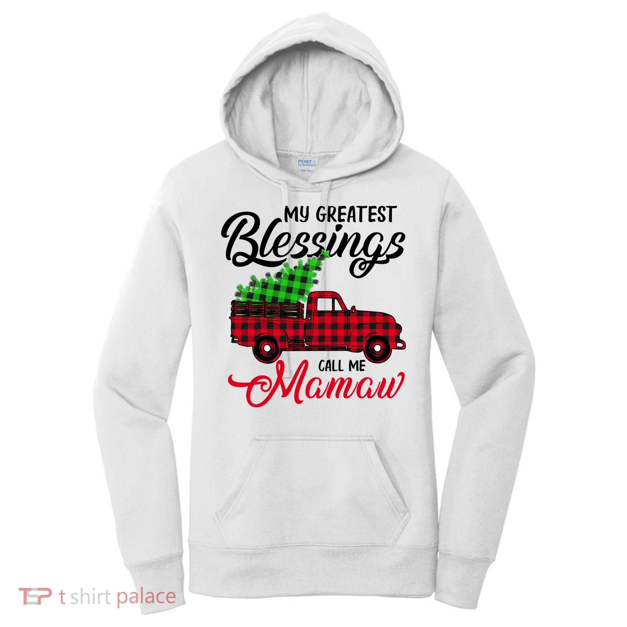 My Greatest Blessings Call Me Mamaw Xmas Funny Gift Christmas Cool Gift Women's Hoodie
