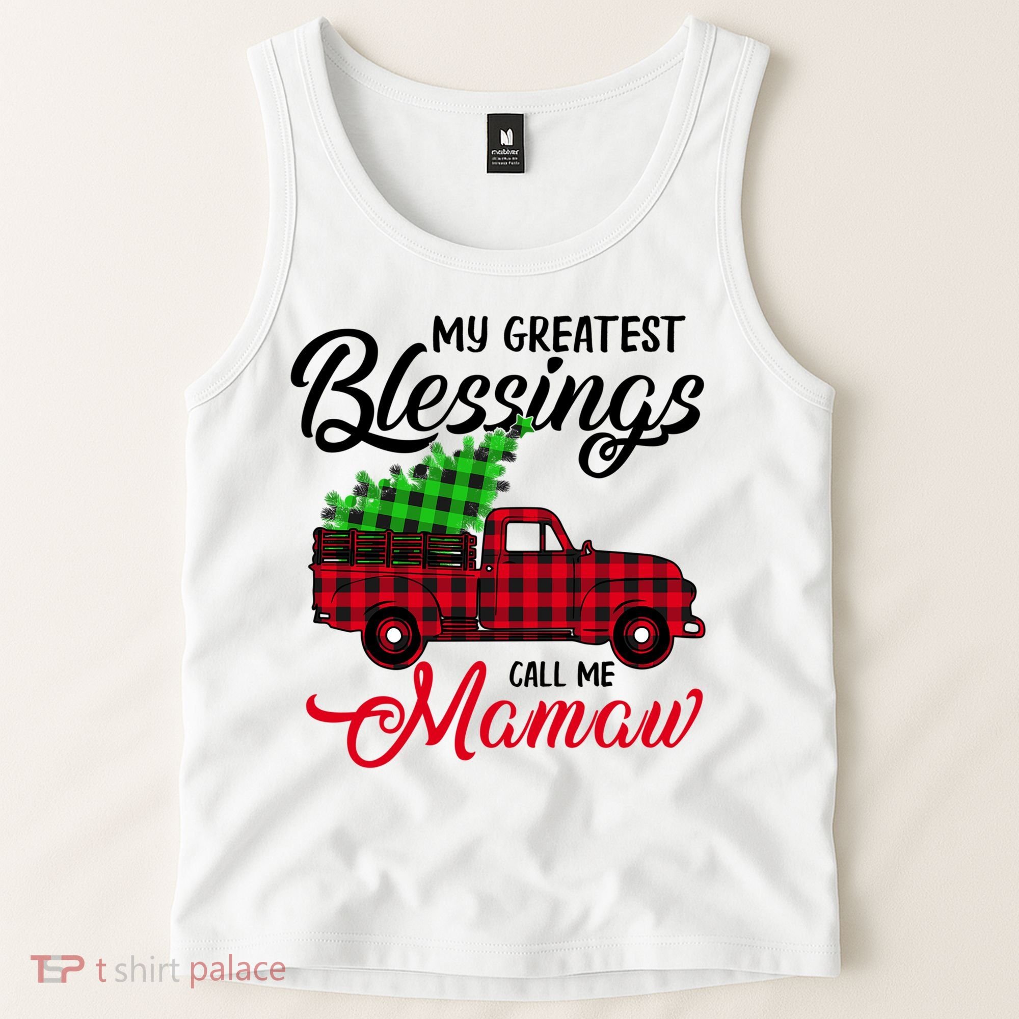 My Greatest Blessings Call Me Mamaw Xmas Funny Gift Christmas Cool Gift Tank Top