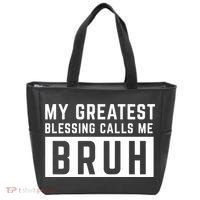 My Greatest Blessing Calls Me Bruh Funny Tee Tote Bag thumb 0