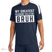 My Greatest Blessing Calls Me Bruh Funny Tee Sport-Tek Competitor United Soccer Jersey thumb 0
