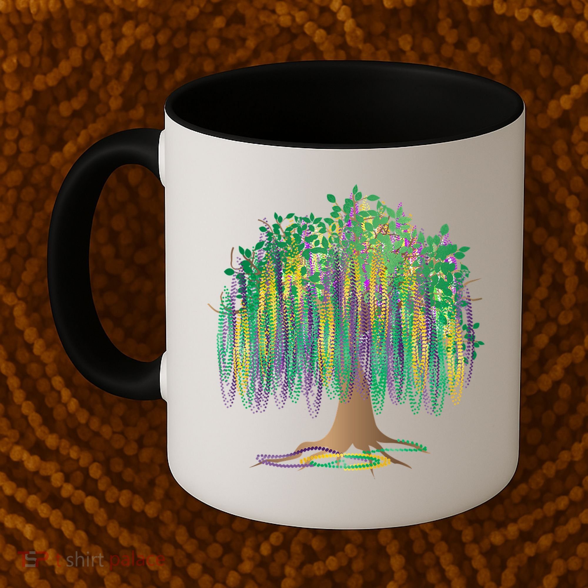 Mardi Gras Beaded Tree Coffee Mug