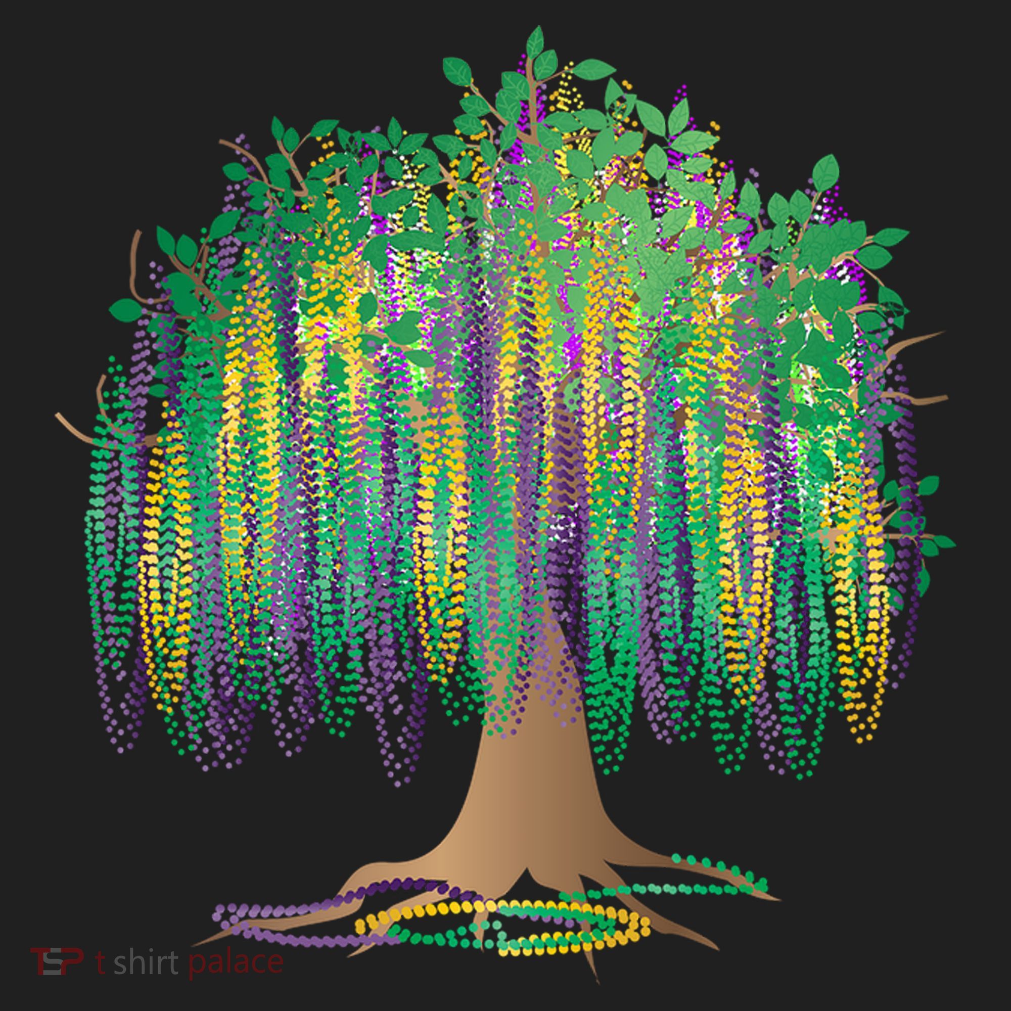 Mardi Gras Beaded Tree Beanie