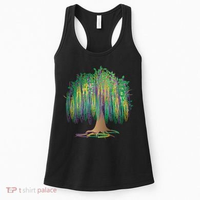 Mardi Gras Beaded Tree Women's Tank Top
