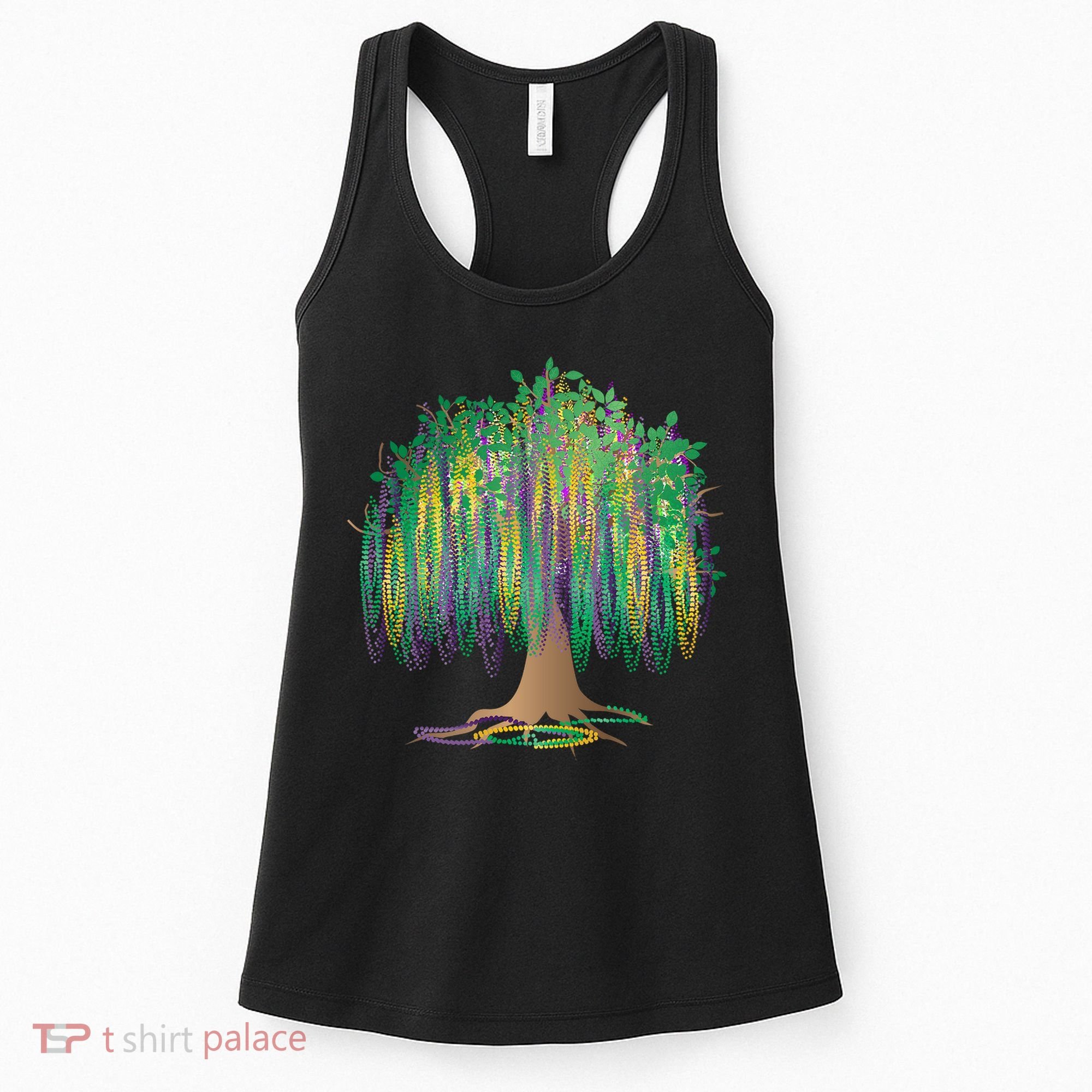 Mardi Gras Beaded Tree Women's Tank Top