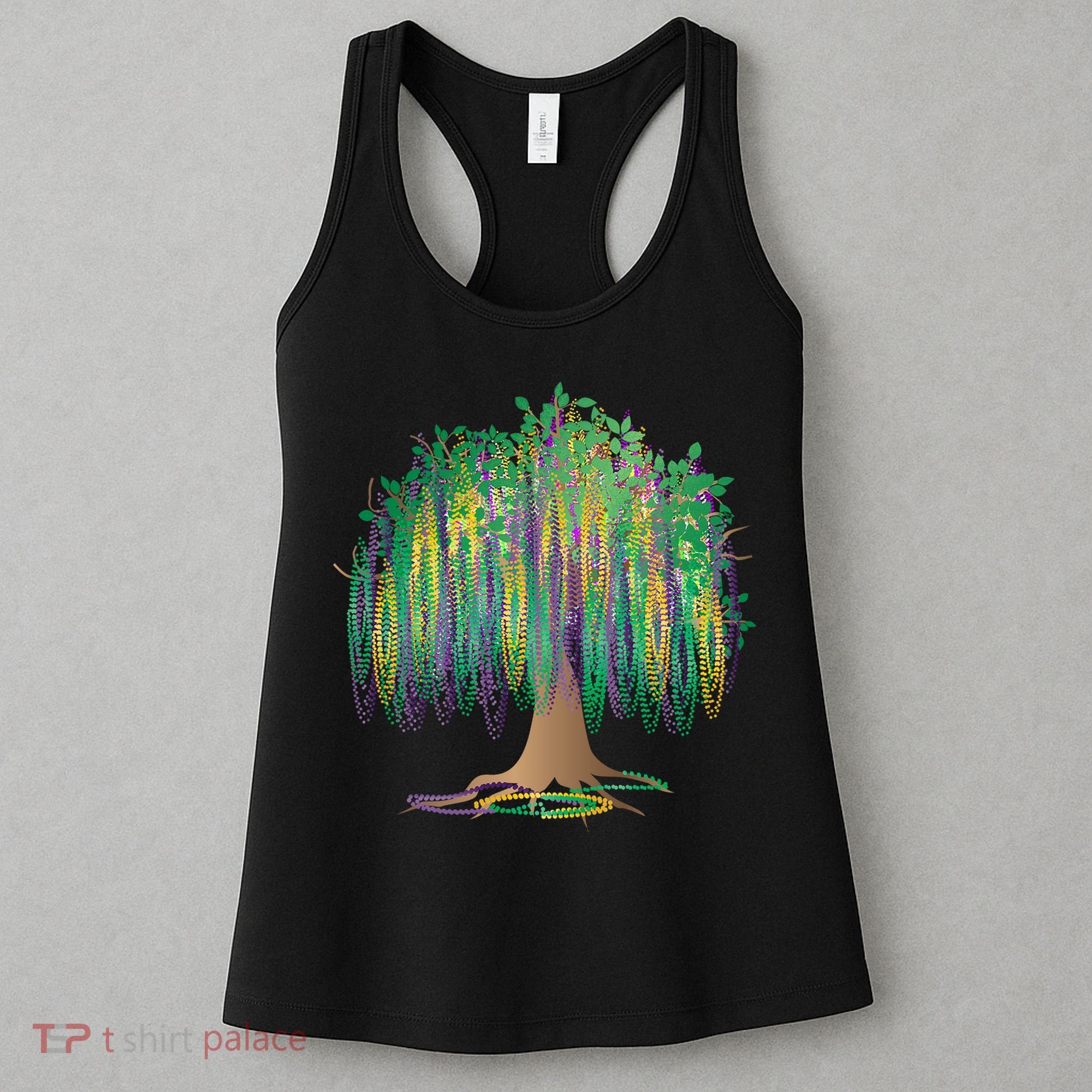 Mardi Gras Beaded Tree Women's Tank Top