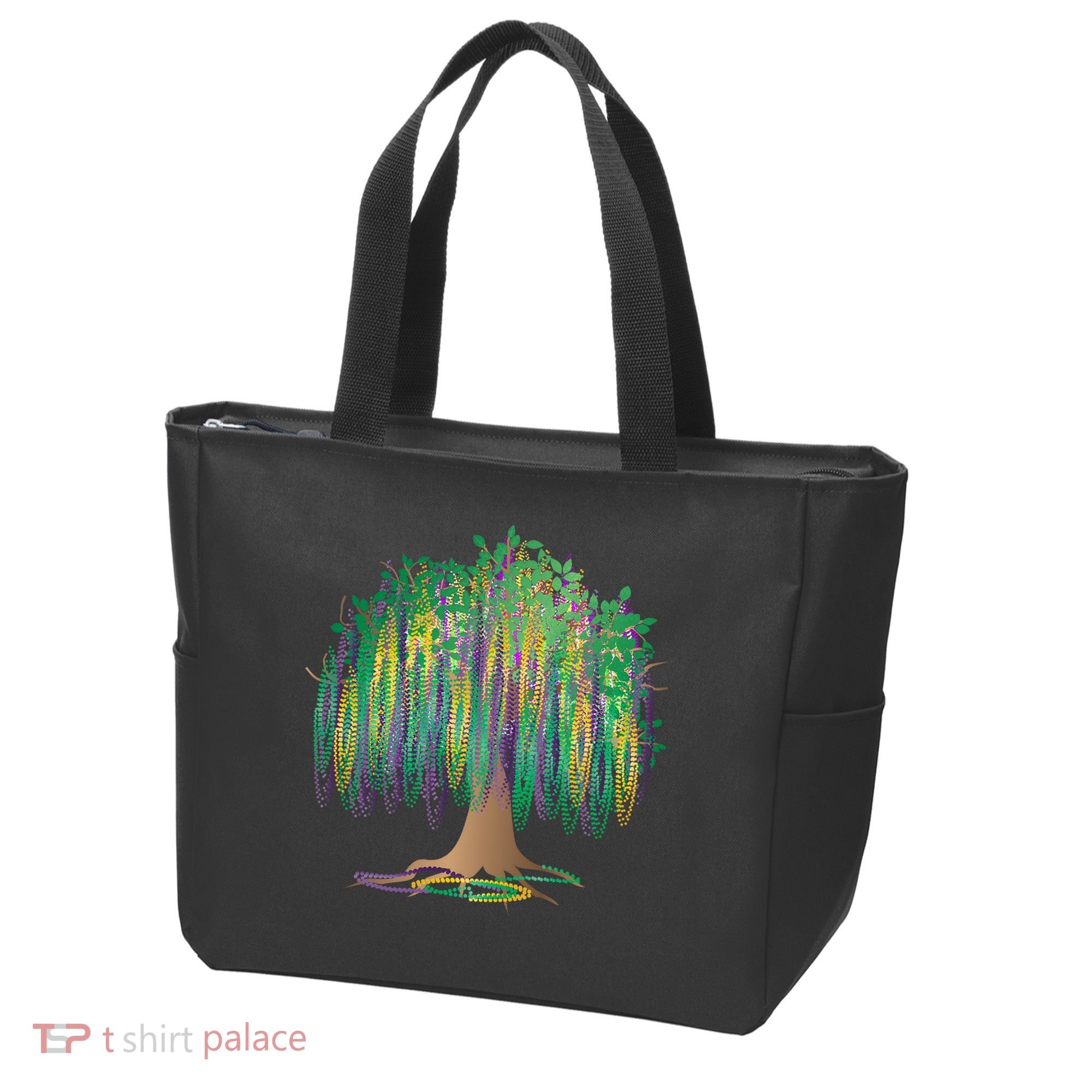 Mardi Gras Beaded Tree Tote Bag