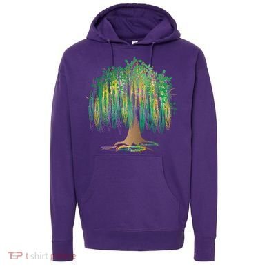 Mardi Gras Beaded Tree Hoodie