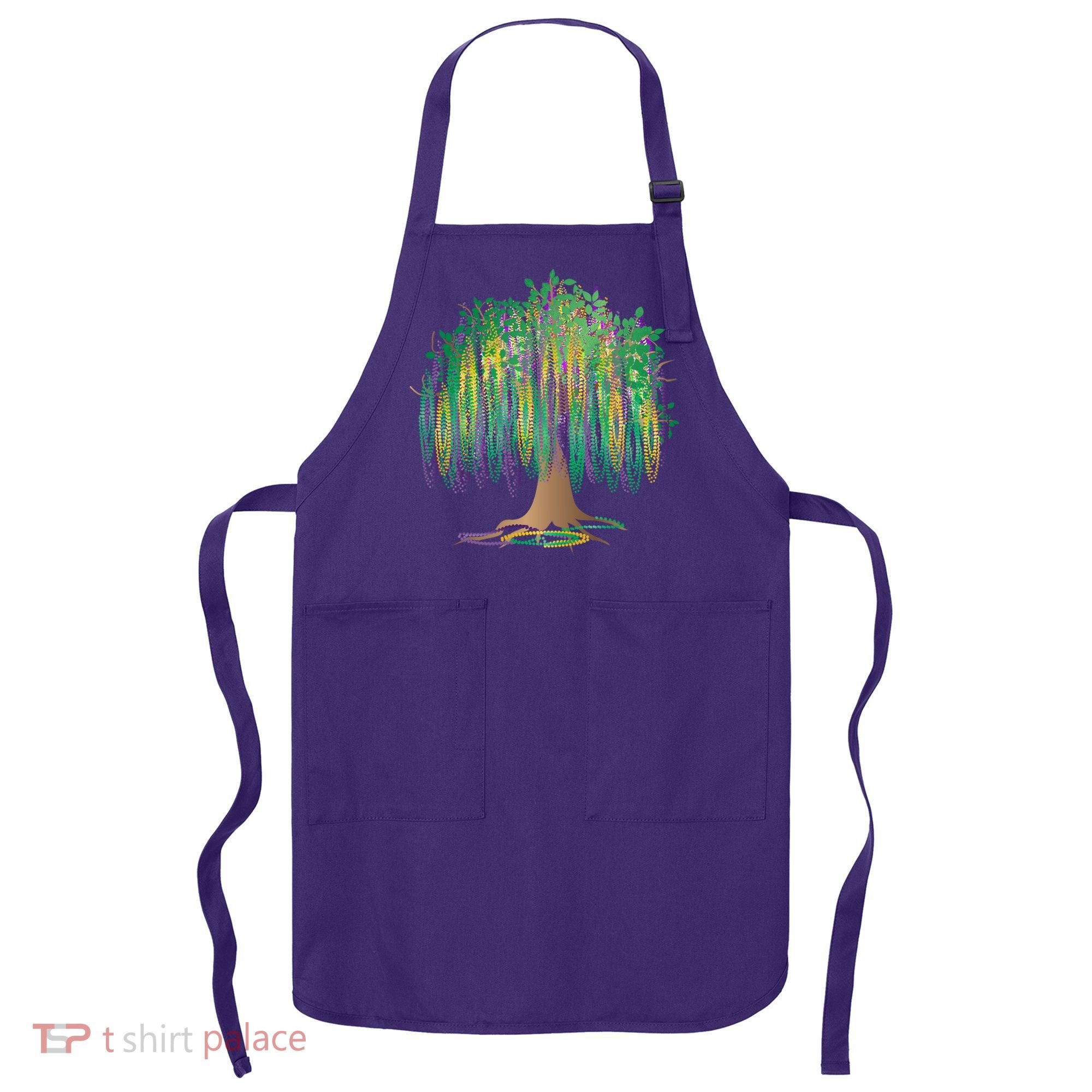 Mardi Gras Beaded Tree Apron