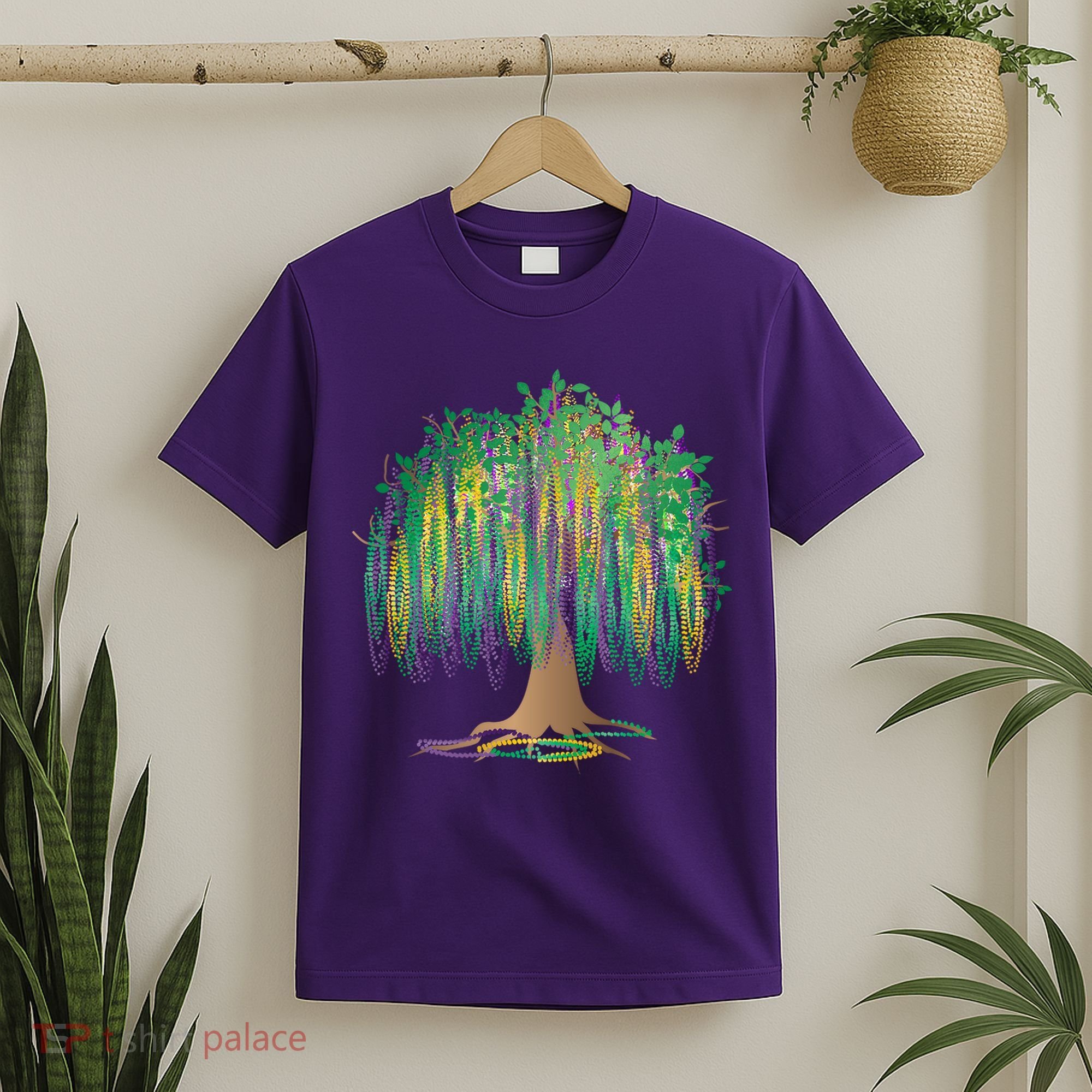 Mardi Gras Beaded Tree T-Shirt