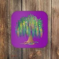 Mardi Gras Beaded Tree Coaster thumb 0