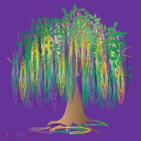 Mardi Gras Beaded Tree Coaster thumb 2