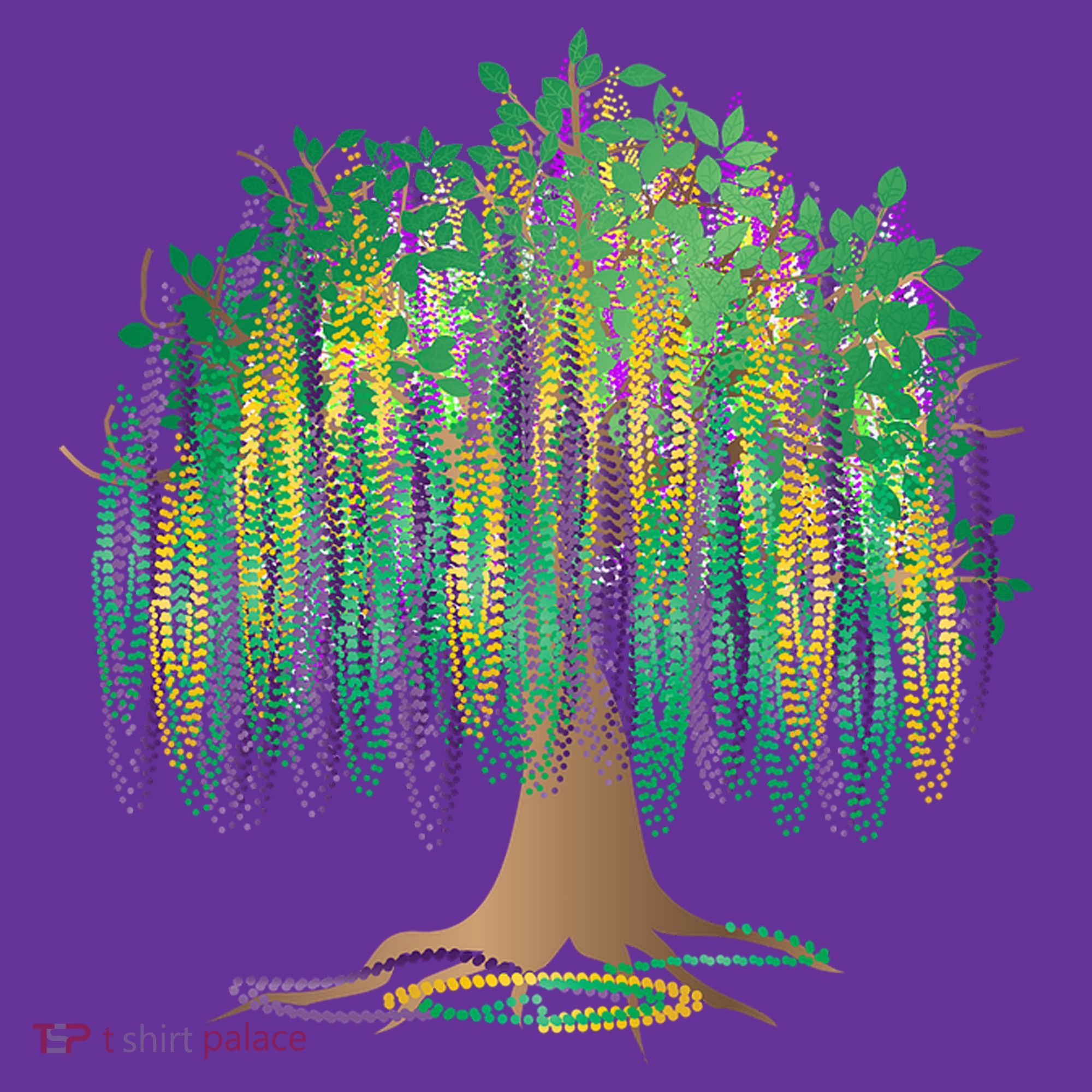 Mardi Gras Beaded Tree Visor