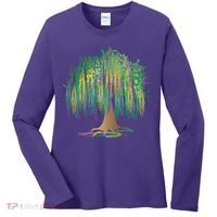 Mardi Gras Beaded Tree Women's Long Sleeve Shirt thumb 0