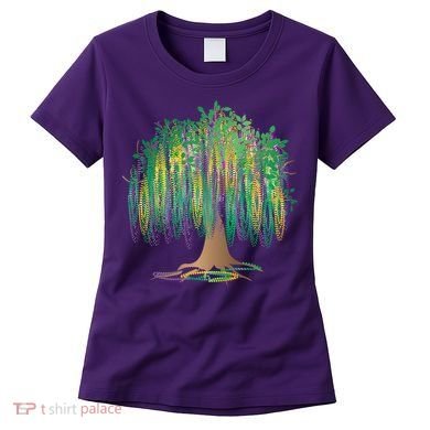 Mardi Gras Beaded Tree Women's T-Shirt