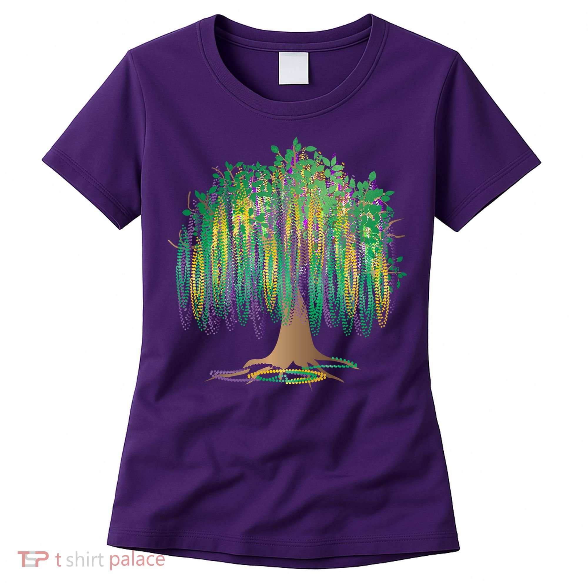 Mardi Gras Beaded Tree Women's T-Shirt