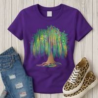 Mardi Gras Beaded Tree Women's T-Shirt thumb 3