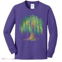 Mardi Gras Beaded Tree Kids Long Sleeve Shirt thumb 0