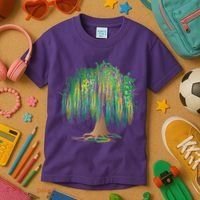 Mardi Gras Beaded Tree Kids T-Shirt thumb 3