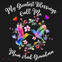 My Greatest Blessing Call Me Mom And Grandma Hummingbird Gift Women's Hoodie thumb 2