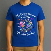 My Greatest Blessing Call Me Mom And Grandma Hummingbird Gift T-Shirt thumb 3