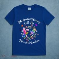 My Greatest Blessing Call Me Mom And Grandma Hummingbird Gift T-Shirt thumb 5