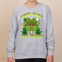 Marijuana Good Buds Stick Together Couples 420 Weed Cannabis Women's Sweatshirt thumb 0