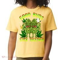 Marijuana Good Buds Stick Together Couples 420 Weed Cannabis Comfort Colors Boxy T-Shirt thumb 0