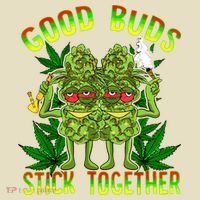 Marijuana Good Buds Stick Together Couples 420 Weed Cannabis Comfort Colors Boxy T-Shirt thumb 3