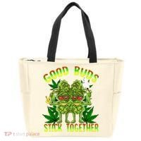 Marijuana Good Buds Stick Together Couples 420 Weed Cannabis Tote Bag thumb 0