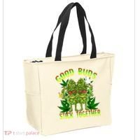 Marijuana Good Buds Stick Together Couples 420 Weed Cannabis Tote Bag thumb 2