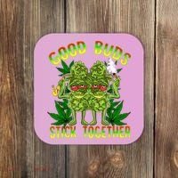 Marijuana Good Buds Stick Together Couples 420 Weed Cannabis Coaster thumb 0