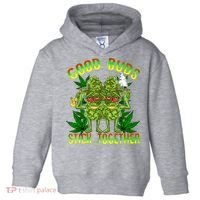 Marijuana Good Buds Stick Together Couples 420 Weed Cannabis Toddler Hoodie thumb 0