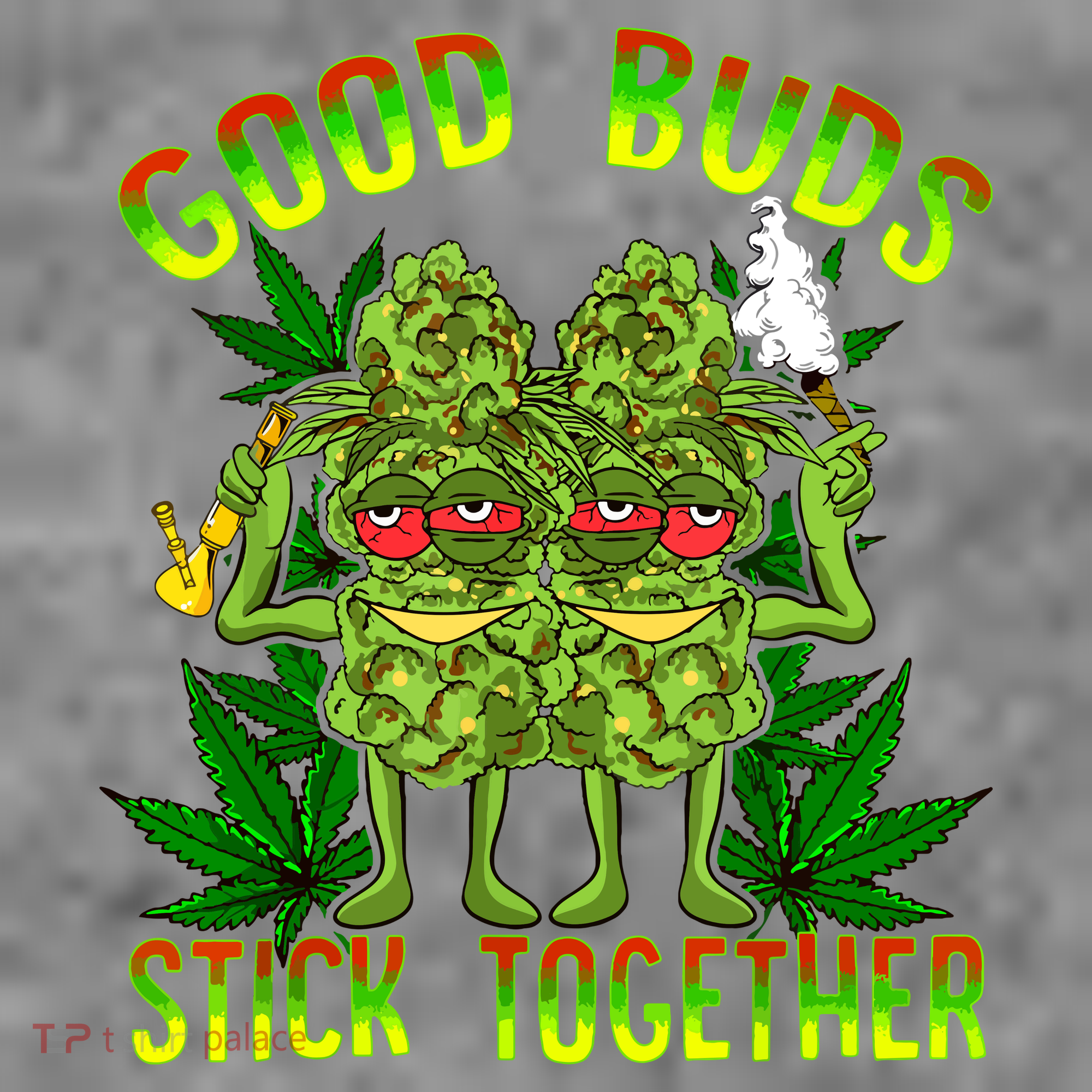 Marijuana Good Buds Stick Together Couples 420 Weed Cannabis Toddler Hoodie