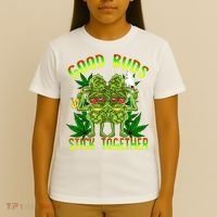 Marijuana Good Buds Stick Together Couples 420 Weed Cannabis T-Shirt thumb 4