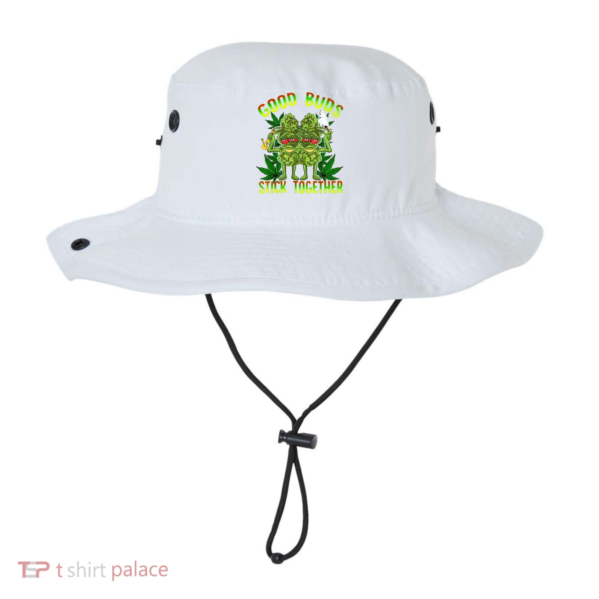 Marijuana Good Buds Stick Together Couples 420 Weed Cannabis Bucket Hat