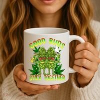 Marijuana Good Buds Stick Together Couples 420 Weed Cannabis Coffee Mug thumb 3