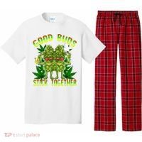Marijuana Good Buds Stick Together Couples 420 Weed Cannabis Pajama Set thumb 0