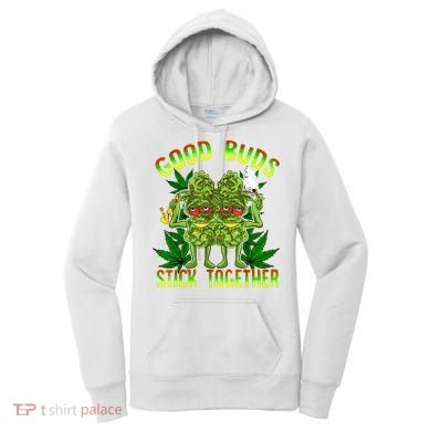 Marijuana Good Buds Stick Together Couples 420 Weed Cannabis Women's Hoodie