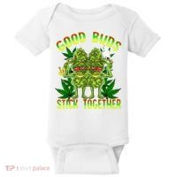 Marijuana Good Buds Stick Together Couples 420 Weed Cannabis Baby Bodysuit thumb 0
