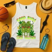 Marijuana Good Buds Stick Together Couples 420 Weed Cannabis Tank Top thumb 4