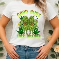 Marijuana Good Buds Stick Together Couples 420 Weed Cannabis Women's T-Shirt thumb 2