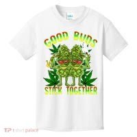 Marijuana Good Buds Stick Together Couples 420 Weed Cannabis Kids T-Shirt thumb 0